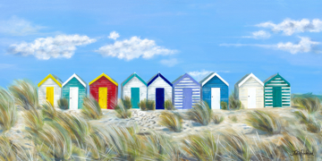 Picture of Beach Hut Haven - Canvas