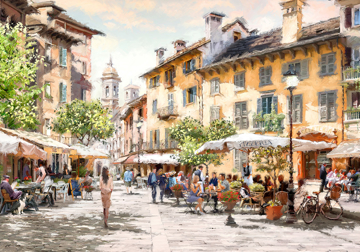 Picture of Café Street Promenade - CANVAS