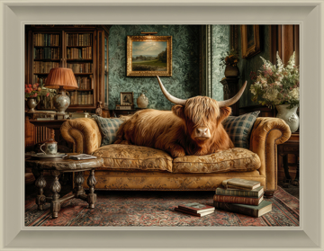 Picture of Lounging Highland Cow  - MP130